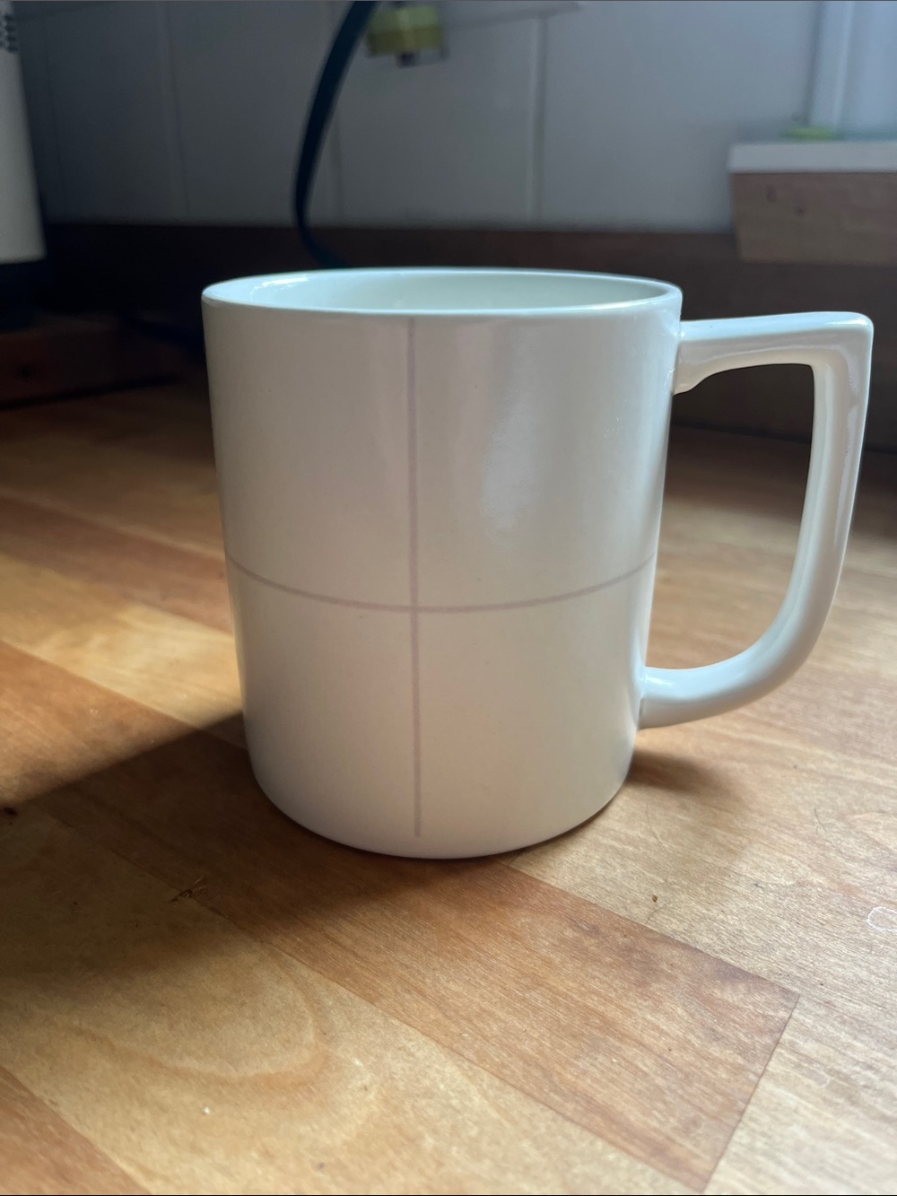 Mikasa White Ceramic Online Ivory Mug with Subtle Cross Accent